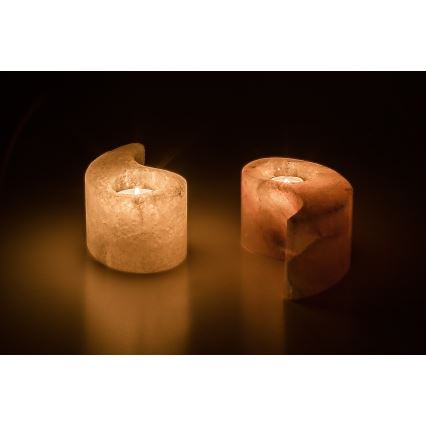 Rabalux - Lampada di sale - Portacandela arancione/bianco