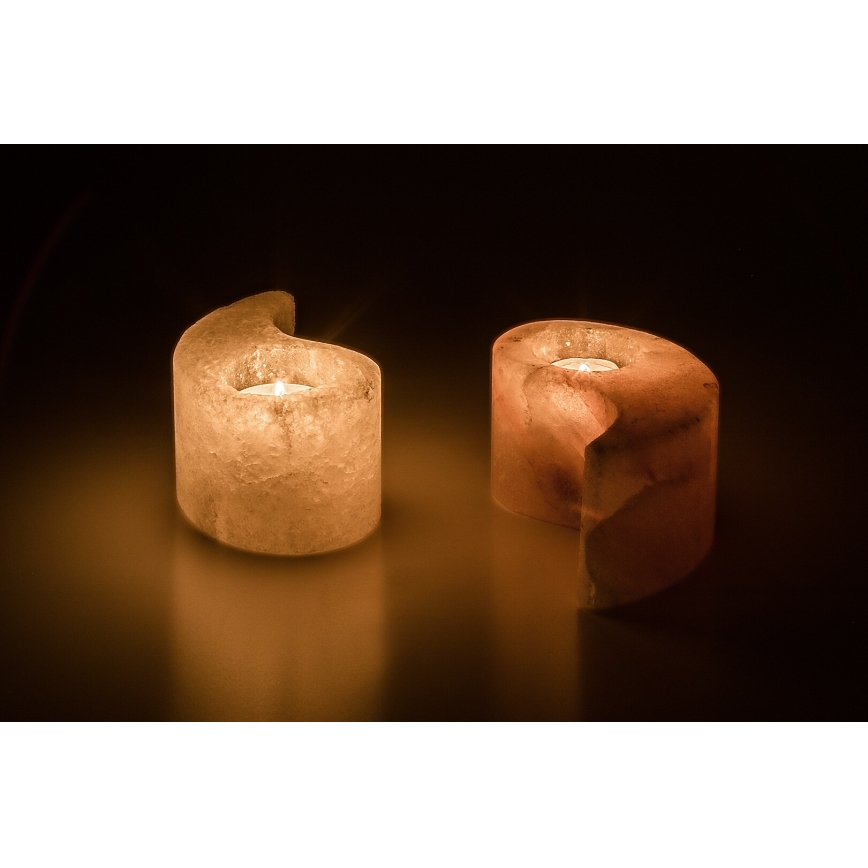 Rabalux - Lampada di sale - Portacandela arancione/bianco