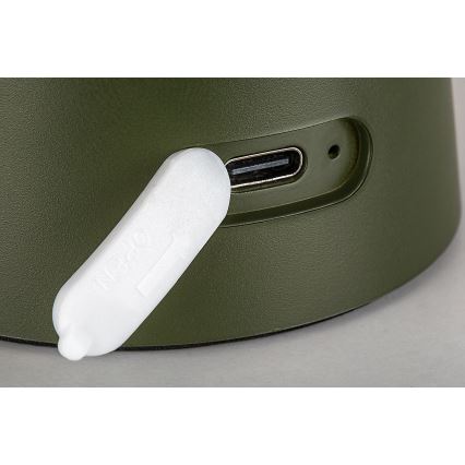 Rabalux - Lampada da esterno ricaricabile a LED dimmerabile a sfioramento, 1,5 W/5 V, IP44, 1200 mAh, USB, verde