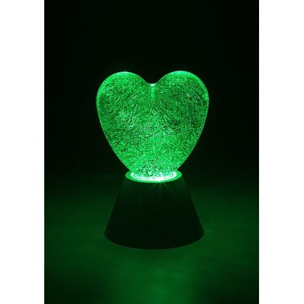 Rabalux - Lampada decorativa LED RGB LED/0,8W/3xAA a forma di cuore