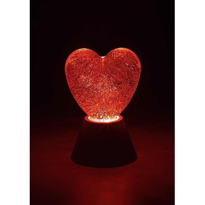 Rabalux - Lampada decorativa LED RGB LED/0,8W/3xAA a forma di cuore