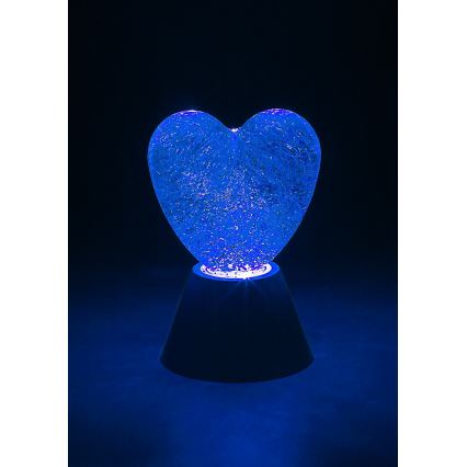 Rabalux - Lampada decorativa LED RGB LED/0,8W/3xAA a forma di cuore