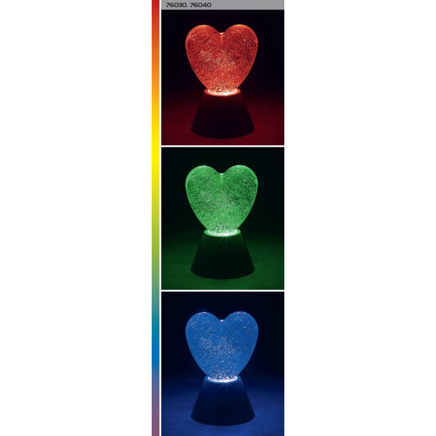 Rabalux - Lampada decorativa LED RGB LED/0,8W/3xAA a forma di cuore