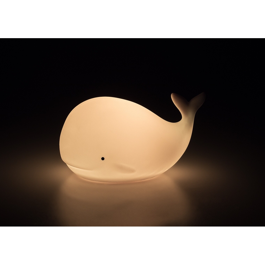 Rabalux - Luce notturna LED RGB a sfioramento, 0,05W, 1x CR2032, a forma di balena
