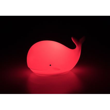 Rabalux - Luce notturna LED RGB a sfioramento, 0,05W, 1x CR2032, a forma di balena