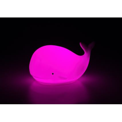 Rabalux - Luce notturna LED RGB a sfioramento, 0,05W, 1x CR2032, a forma di balena