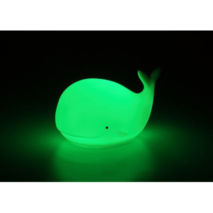 Rabalux - Luce notturna LED RGB a sfioramento, 0,05W, 1x CR2032, a forma di balena