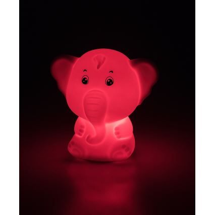 Rabalux - Luce notturna LED RGB a sfioramento LED/0,05W/1xCR2032 elefante