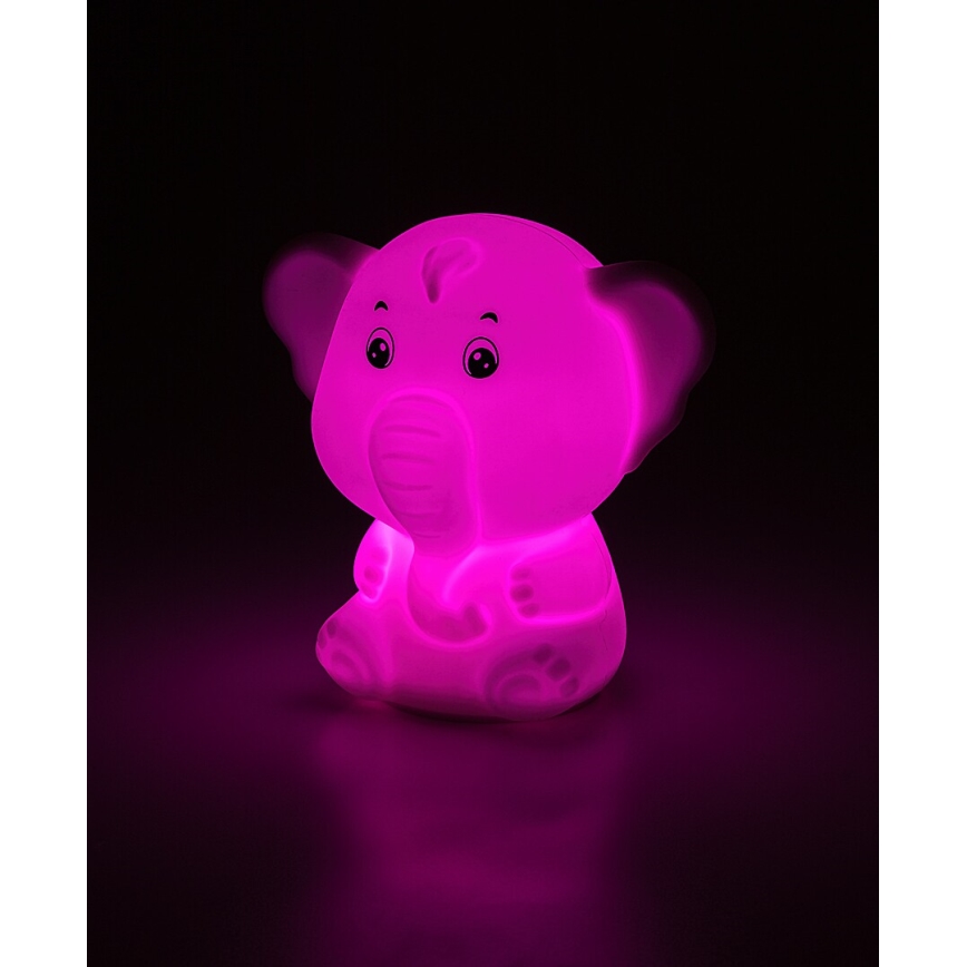 Rabalux - Luce notturna LED RGB a sfioramento LED/0,05W/1xCR2032 elefante