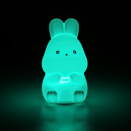 Rabalux - LED RGB Luce notturna a sfioramento LED/0,05W/1xCR2032 a forma di coniglio