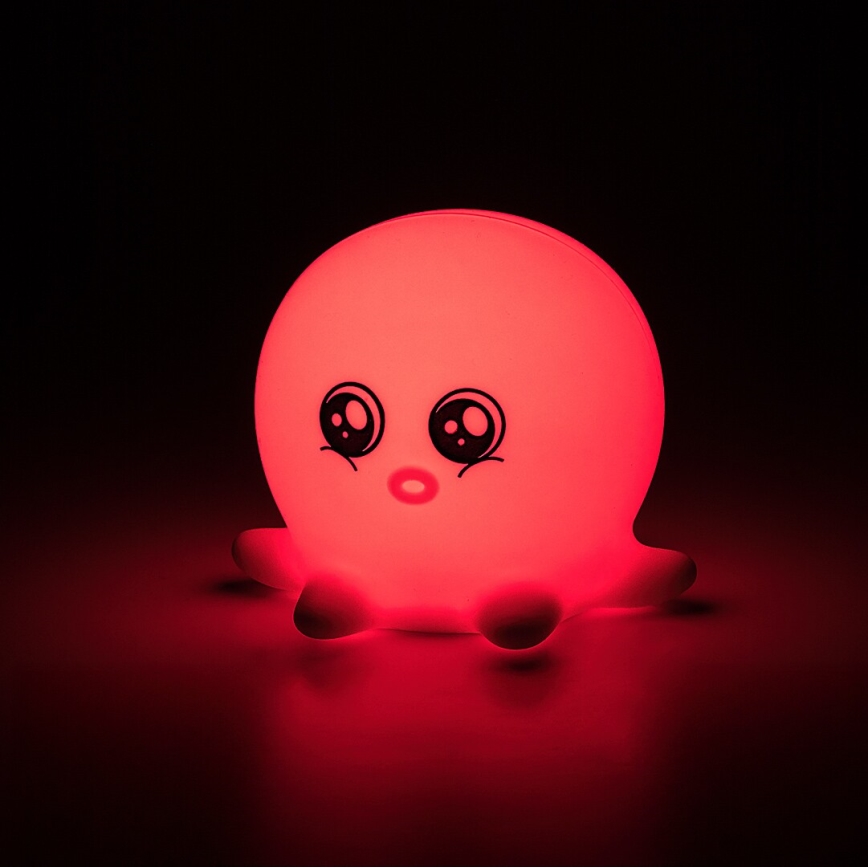 Rabalux - LED RGB Luce notturna touch LED/0,05W/1xCR2032 polpo