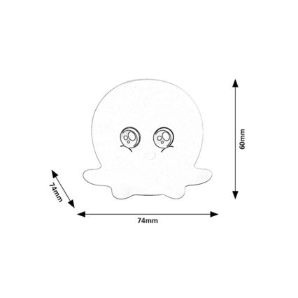 Rabalux - LED RGB Luce notturna touch LED/0,05W/1xCR2032 polpo