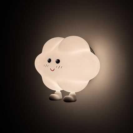Rabalux - Lampada notturna ricaricabile per bambini a LED, dimmerabile con controllo touch, LED/2,7W/5V 200 mAh, nuvola