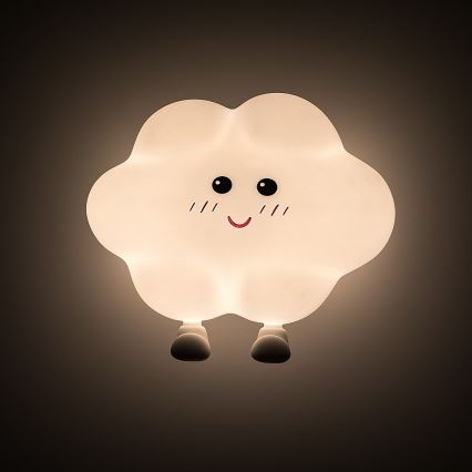 Rabalux - Lampada notturna ricaricabile per bambini a LED, dimmerabile con controllo touch, LED/2,7W/5V 200 mAh, nuvola