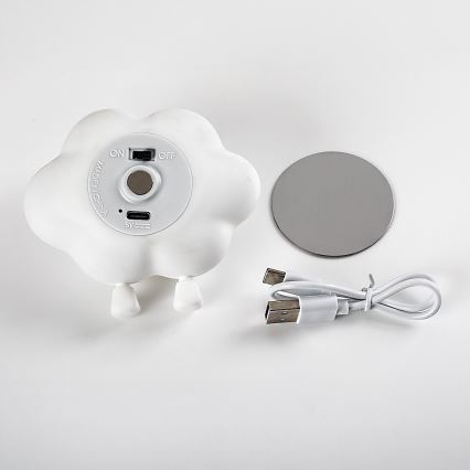 Rabalux - Lampada notturna ricaricabile per bambini a LED, dimmerabile con controllo touch, LED/2,7W/5V 200 mAh, nuvola