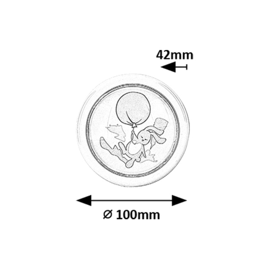 Rabalux - Lampada notturna LED per bambini LED/0,3W/2xAA 6000K