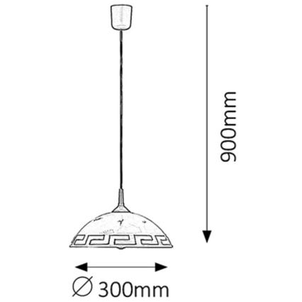 Rabalux - Lampadario 1xE27/60W/230V