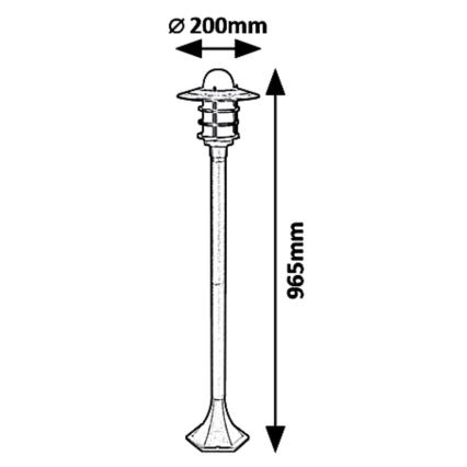 Rabalux 7680 - Lampada da esterno DARRINGTON 1xE27/20W/230V IP44