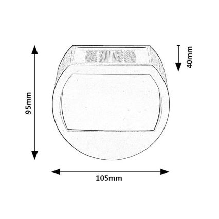 Rabalux - Applique a LED solare LED/0,5W/1,2V IP44 600 mAh