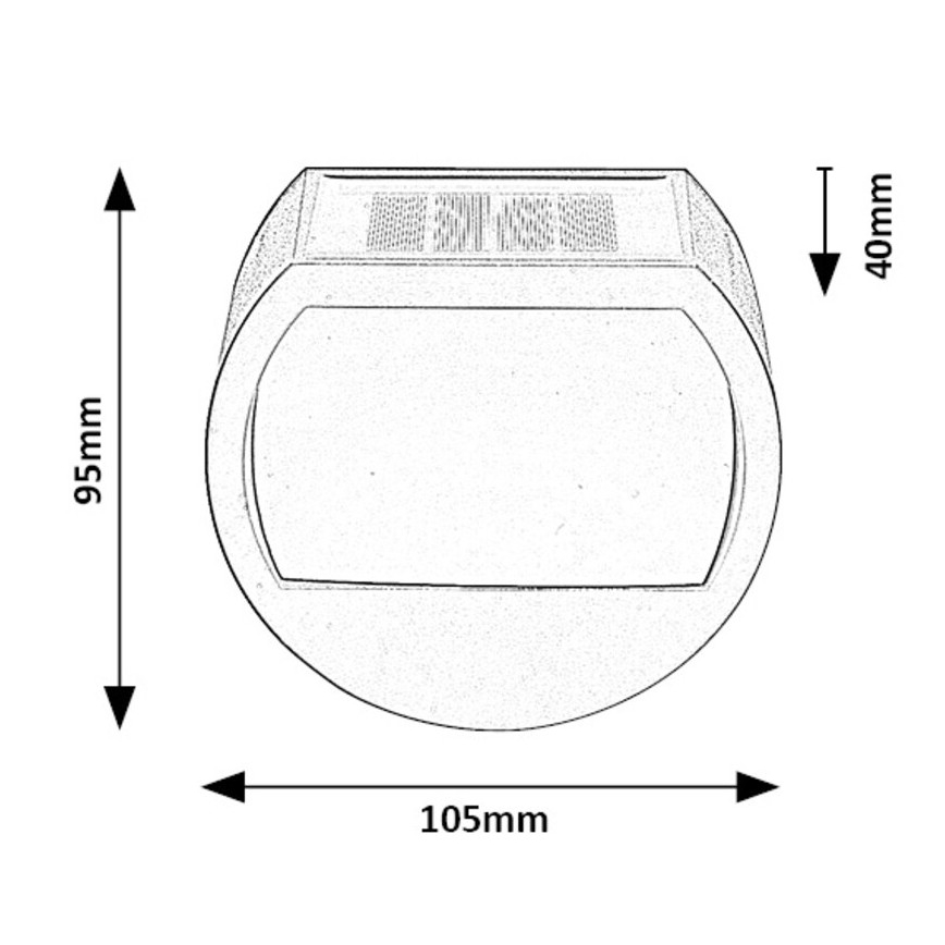 Rabalux - Applique a LED solare LED/0,5W/1,2V IP44 600 mAh