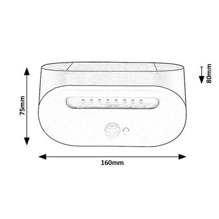 Rabalux - Lampada LED solare con sensore LED/3,2W/3,7V IP44