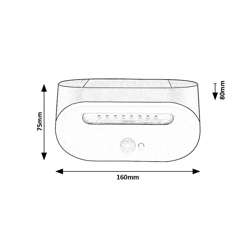 Rabalux - Lampada LED solare con sensore LED/3,2W/3,7V IP44