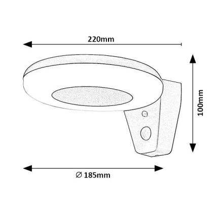 Rabalux - Luce solare a LED con sensore LED/4W/3,7V IP44 2200 mAh