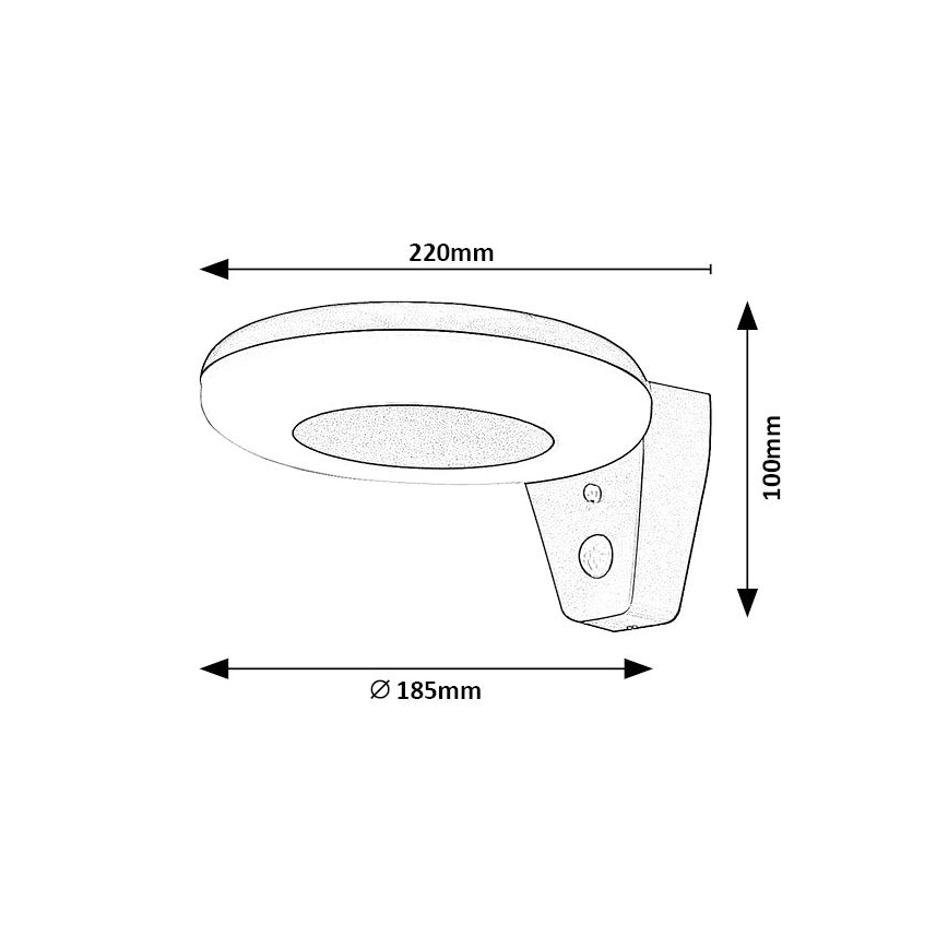 Rabalux - Luce solare a LED con sensore LED/4W/3,7V IP44 2200 mAh