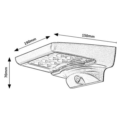 Rabalux - Lampada LED solare con sensore LED/4W/3,7V IP44