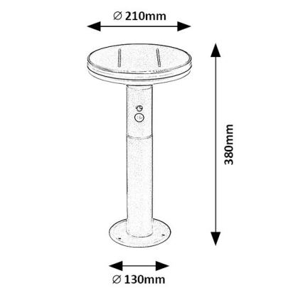 Rabalux - Lampada LED solare con sensore LED/10W/3,7V IP44