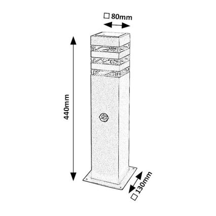 Rabalux - Lampada da esterno con sensore 1xE27/12W/230V IP44