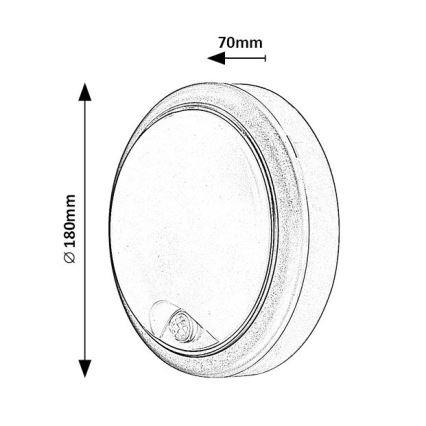 Rabalux  - Applique da esterno a LED con sensore LED/15W/230V IP54