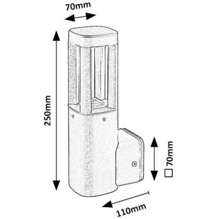 Rabalux - Applique a LED da esterno LED/7W/230V IP54 antracite