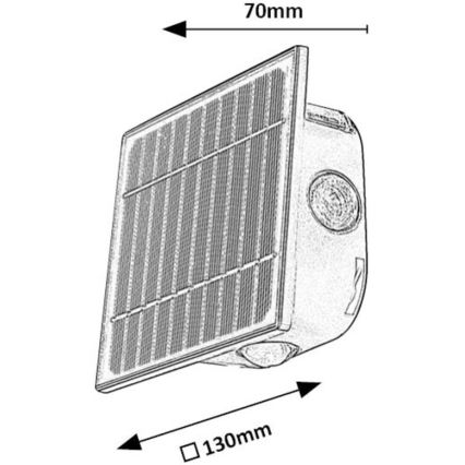 Rabalux - LED Dimmerabile solare Applique LED/0,5W/3,7V 3000K/6000K IP54