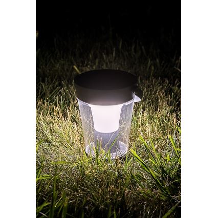 Rabalux - Lampada solare dimmerabile LED RGB LED/3W/3,7V IP54 antracite 2000 mAh