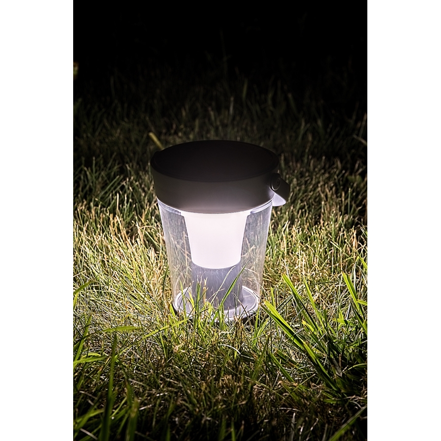 Rabalux - Lampada solare dimmerabile LED RGB LED/3W/3,7V IP54 antracite 2000 mAh