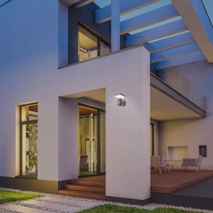 Rabalux - Lampada da parete solare LED con sensore LED/4W/230V IP44 nero 2200 mAh