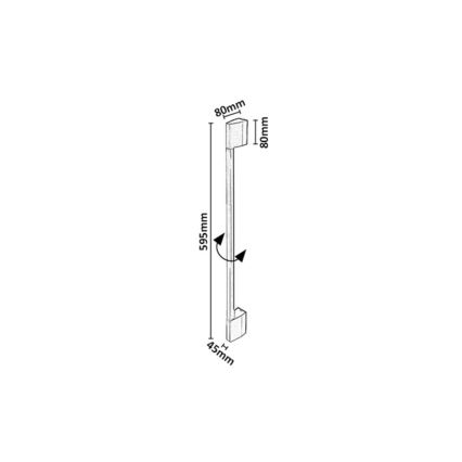 Rabalux - Applique da esterno LED/8W/230V IP54 59,5 cm nera