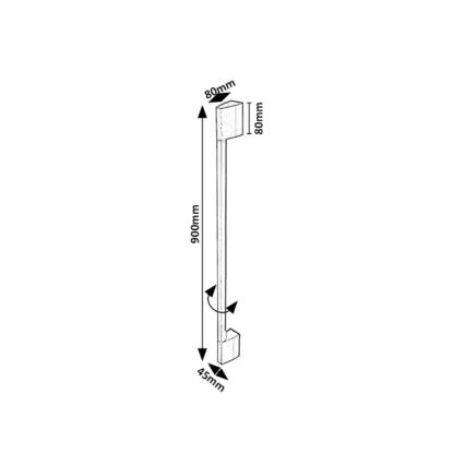 Rabalux - Applique da esterno LED/8W/230V IP54 90 cm nero