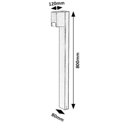 Rabalux - Lampada da esterno 1xGU10/7W/230V IP44 nero