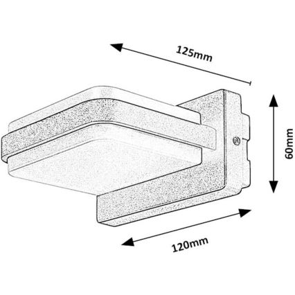 Rabalux - Applique a LED da esterno LED/12W/230V IP44 nero