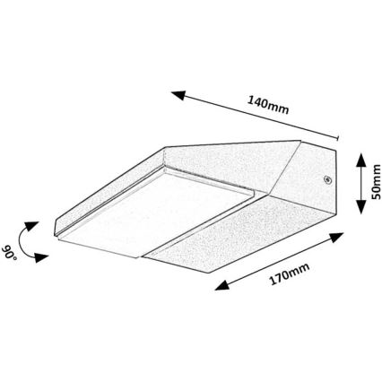 Rabalux - Applique a LED da esterno LED/13W/230V IP65 nero