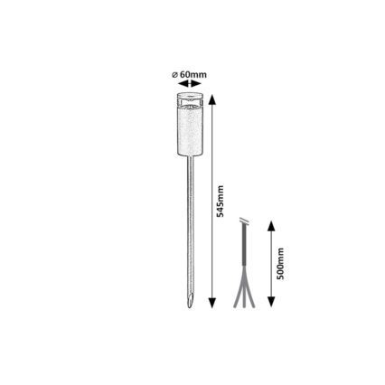Rabalux - Lampada da esterno 1xGU10/10W/230V IP54 54,5 cm antracite