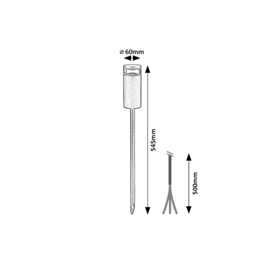 Rabalux - Lampada da esterno 1xGU10/10W/230V IP54 54,5 cm antracite