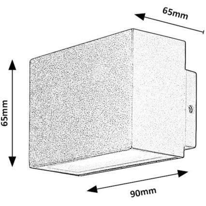 Rabalux - Applique a LED da esterno LED/7W/230V IP54 nero