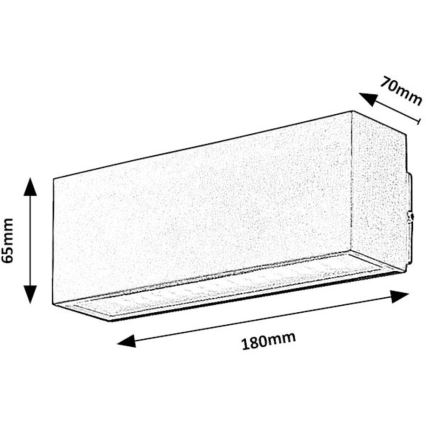 Rabalux - Applique a LED da esterno LED/10W/230V IP54 nero