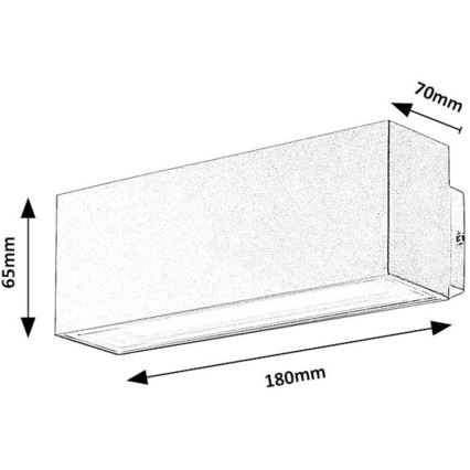 Rabalux - Applique a LED da esterno LED/10W/230V IP54 bianco