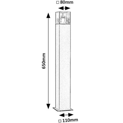 Rabalux - Lampada da esterno 1xE27/60W/230V IP54 nero