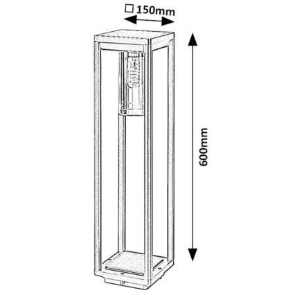 Rabalux - Lampada da esterno 1xE27/15W/230V IP54 nero