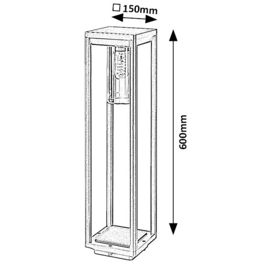 Rabalux - Lampada da esterno 1xE27/15W/230V IP54 nero